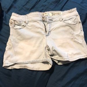 Light blue jean shorts